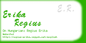 erika regius business card